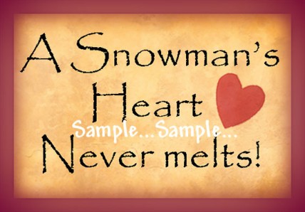 T48 - A Snowman's Heart Never melts! Signs